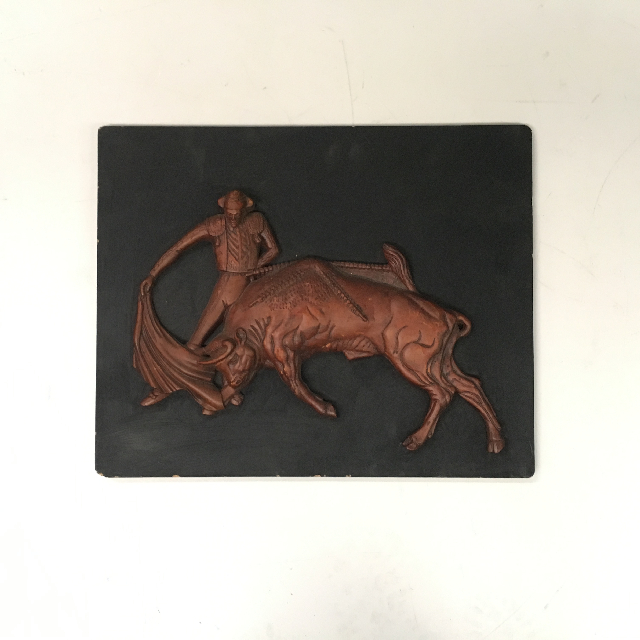 ARTWORK, 3D Wall Art (Small) - Wooden Bullfight